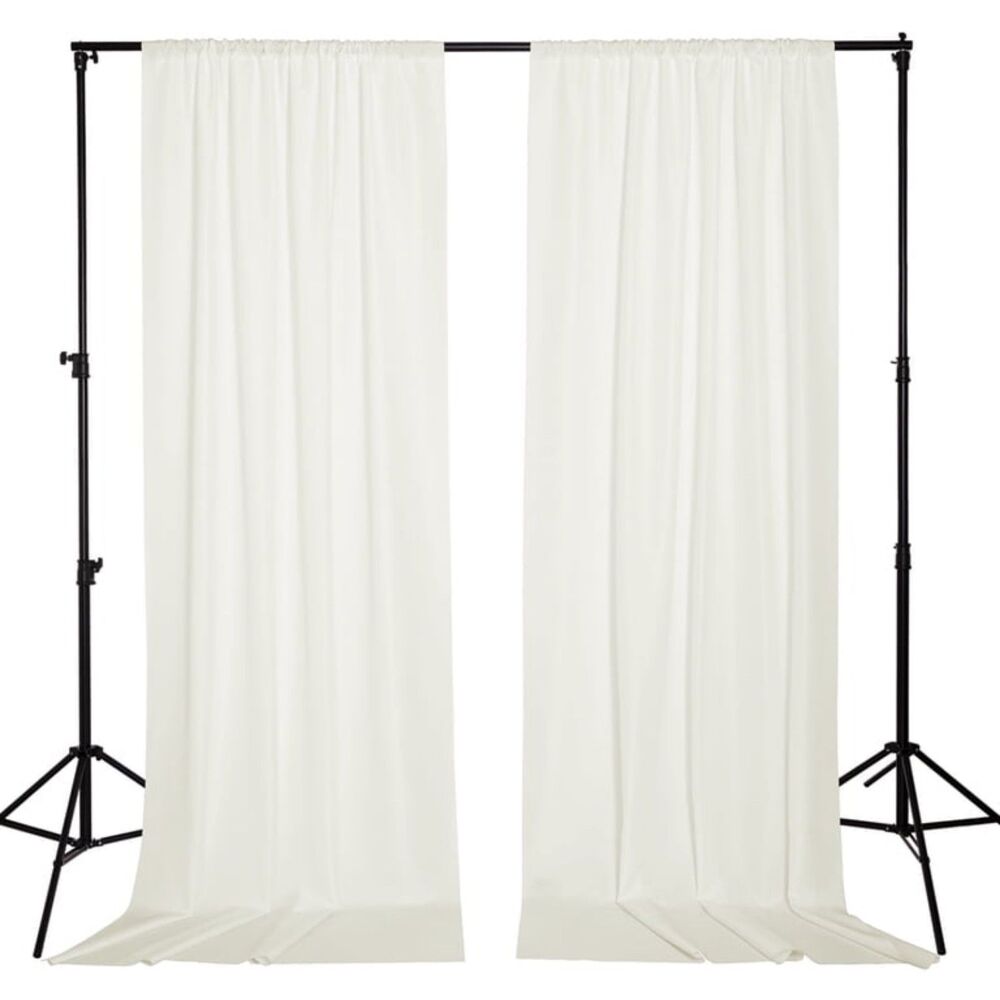 White Backdrop Curtain Panel 60x120 NEW